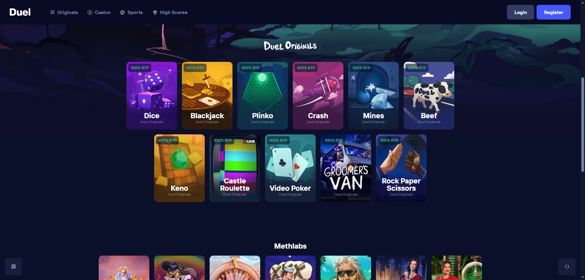 Versión móvil optimizada de Duel Casino para Android e iOS
